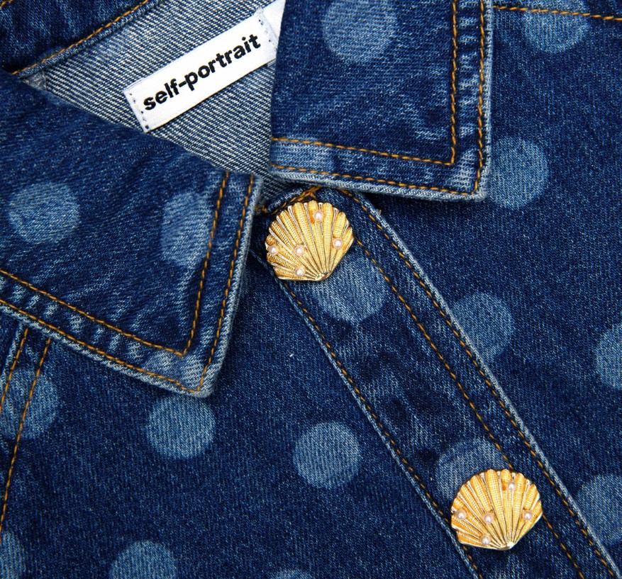 Polka Dot Denim Jacket