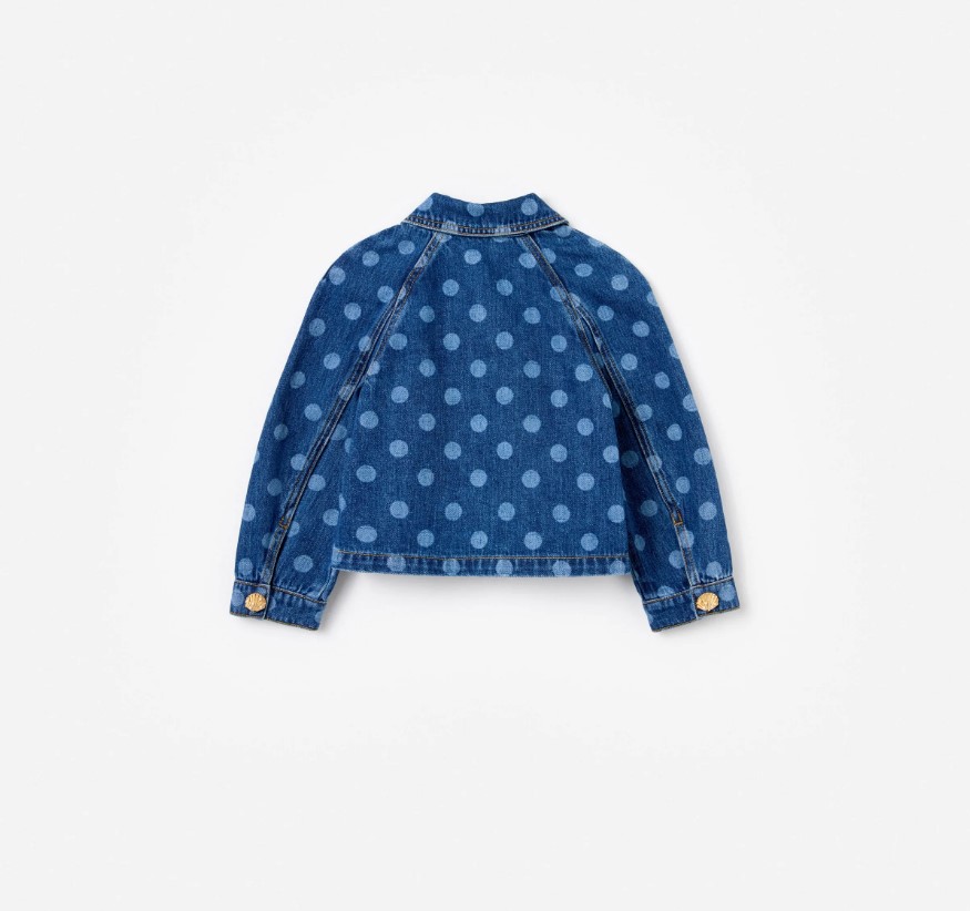 Polka Dot Denim Jacket