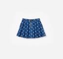 Polka Dot Denim Skirt