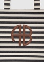 Lara Tote - Black and Natural Stripe