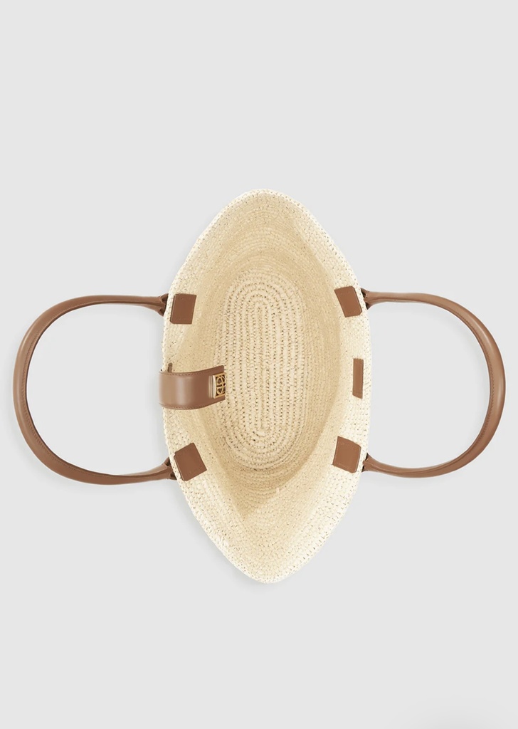 Lou Tote Monogram - Natural with Cognac