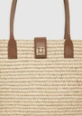 Lou Tote Monogram - Natural with Cognac