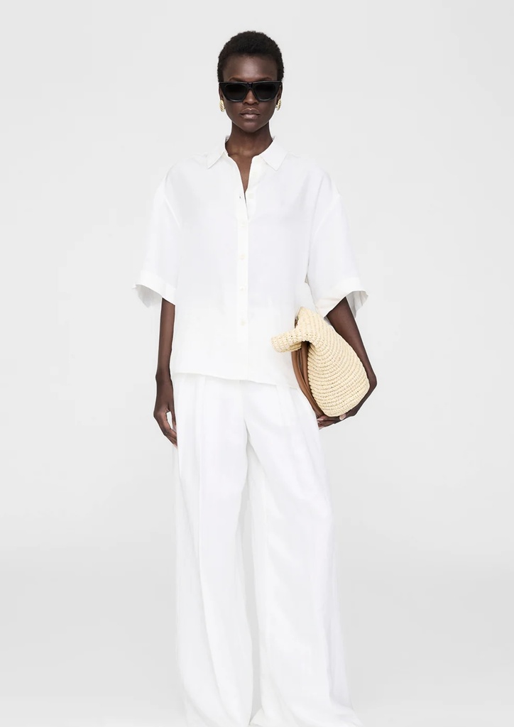 Lou Trouser - Ivory Linen Blend