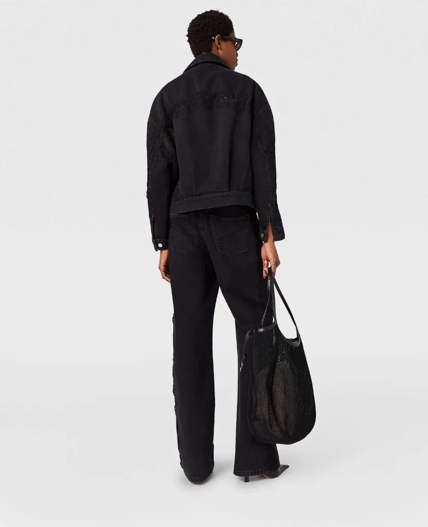 Black Denim Lace Jeans