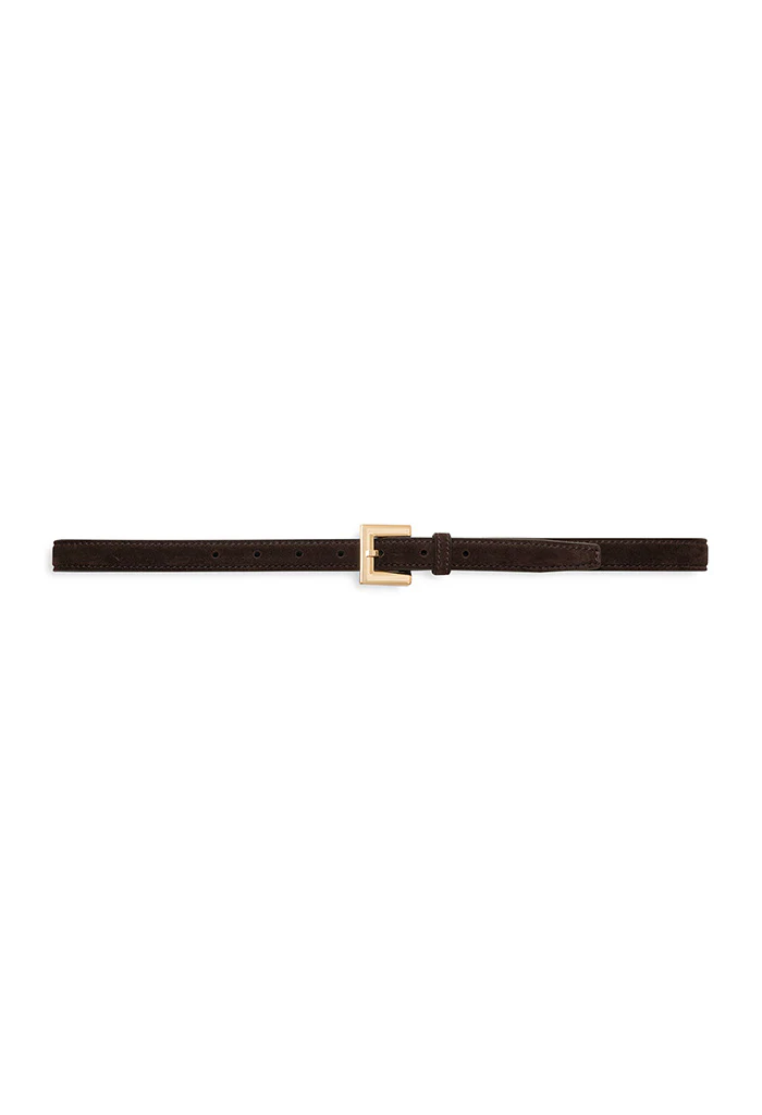 Nicola Belt - Dark Brown Suede