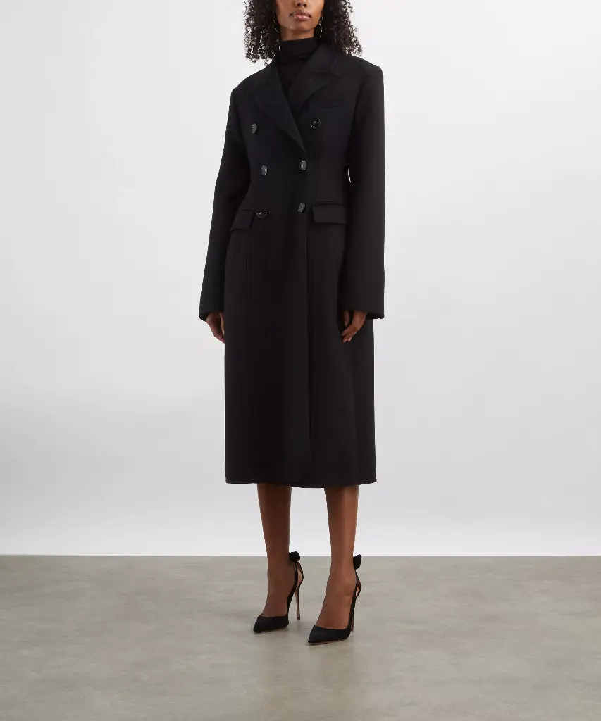 Double Face Coat in Black