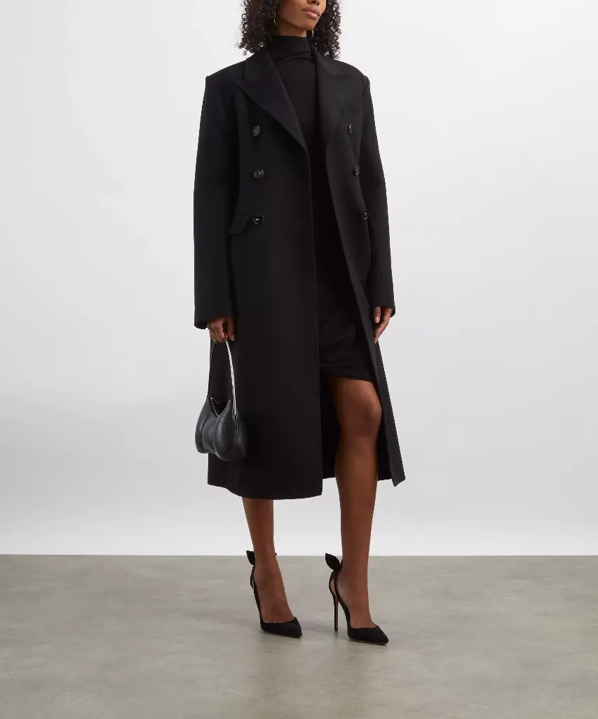 Double Face Coat in Black