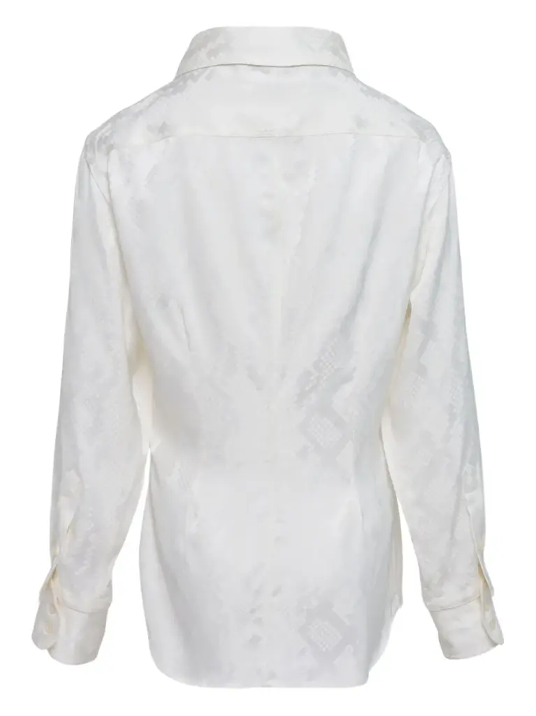 FLUID JACQUARD SHIRT BUTTON DOWN