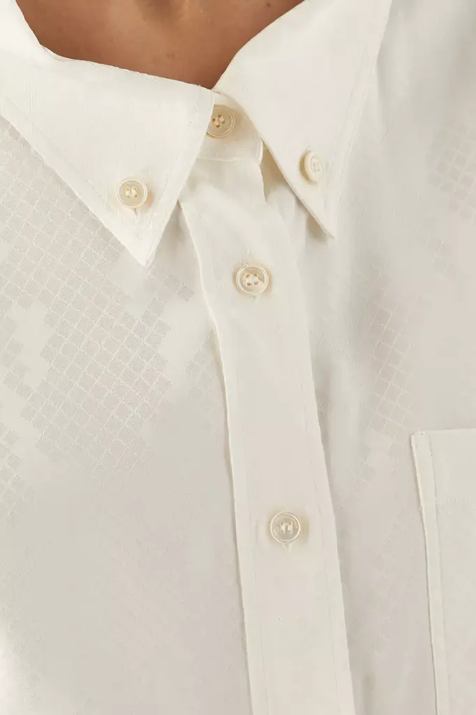 FLUID JACQUARD SHIRT BUTTON DOWN