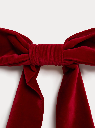Barrette Domina en velours rouge