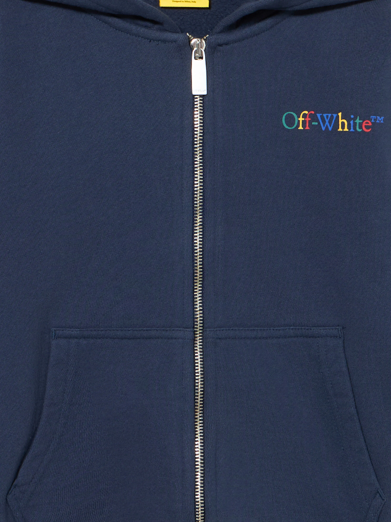 Bts Arrow Ruler Hoodie Zip Navy Blue - M