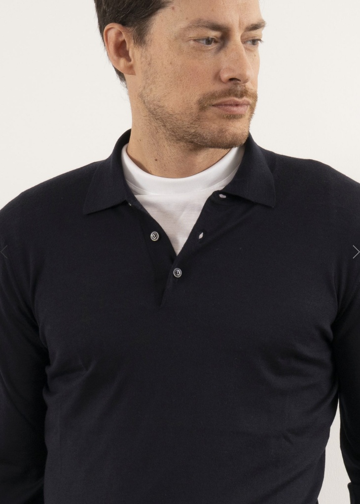 Man - Knitted polo with buttons
