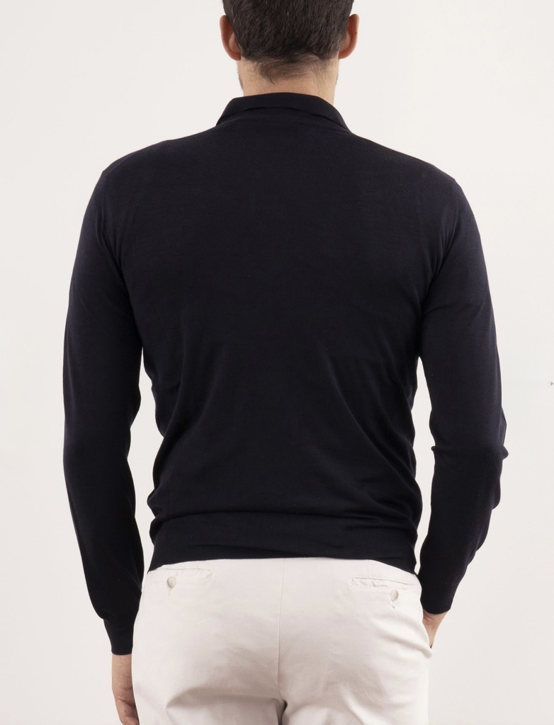 Man - Knitted polo with buttons