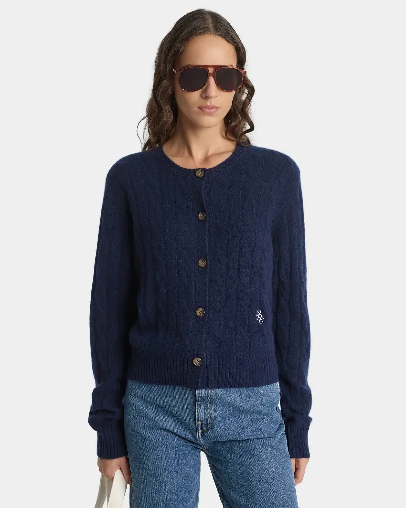 SCR Cableknit Cashmere Cardigan