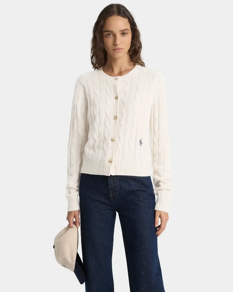 SCR Cableknit Cashmere Cardigan