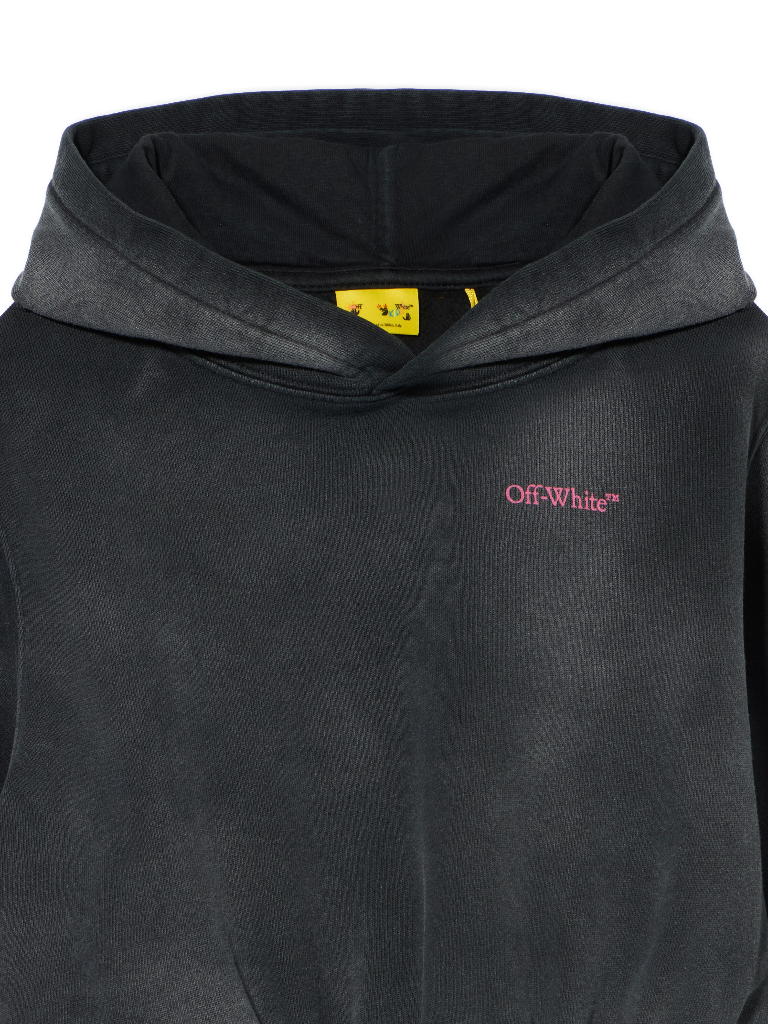 BOOKISH ACID HOODIE DRESS DARK GREY - FU