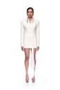 Overlay Tailored Jacket Dress Wool&Mesh Off White