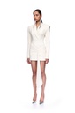 Overlay Tailored Jacket Dress Wool&Mesh Off White
