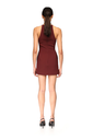 Crystal Embr Cross Strap Mini Dress