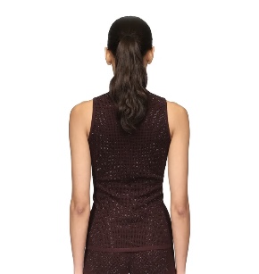 Rhinestone Embroidered Cashmere Blend Top