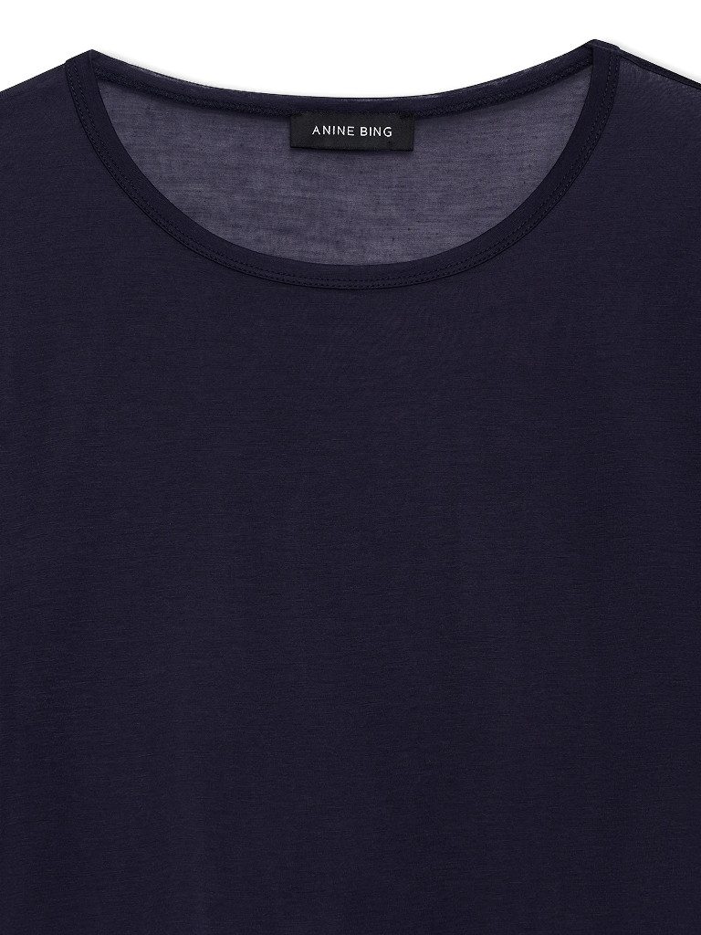 SYLVIE LONG SLEEVE TEE - MIDNIGHT BLUE