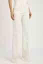 High Waisted Trousers Tailoring Wool White