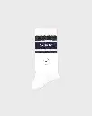 Serif Logo Socks White and Green