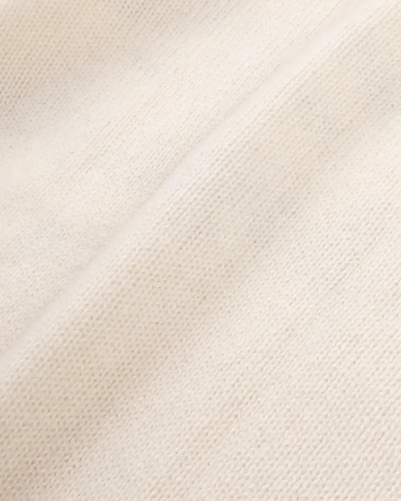 Syracuse Cashmere Baseball Sweater Cream and Blue