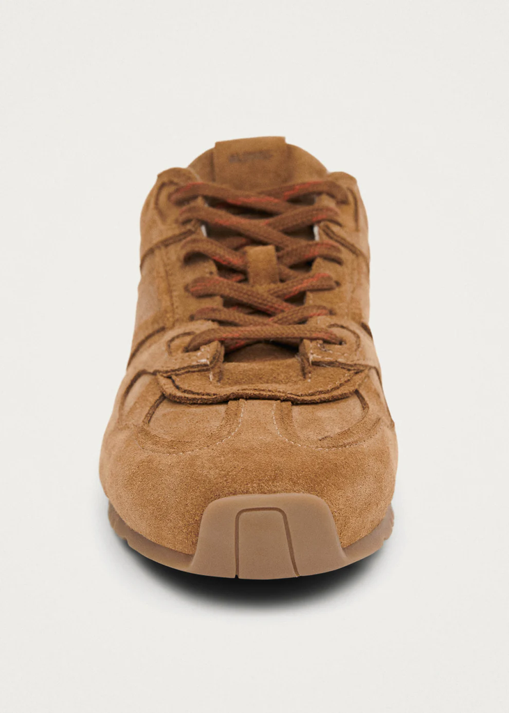 Suede Tan Leather Sneakers
