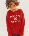Varsity Crest Kids Crewneck Ruby