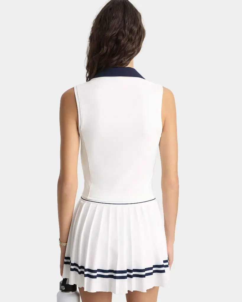 SRC Sports Polo Vest White and Blue