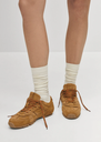 Suede Tan Leather Sneakers