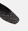 Ballet flats Satin Black Crystals