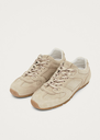 Suede Cream Leather Sneakers