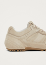 Suede Cream Leather Sneakers