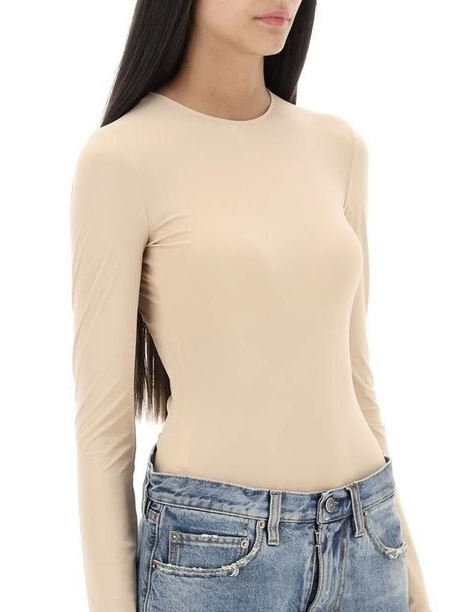 Second Skin Long Sleeve Lycra Bodysuit - Light Tan