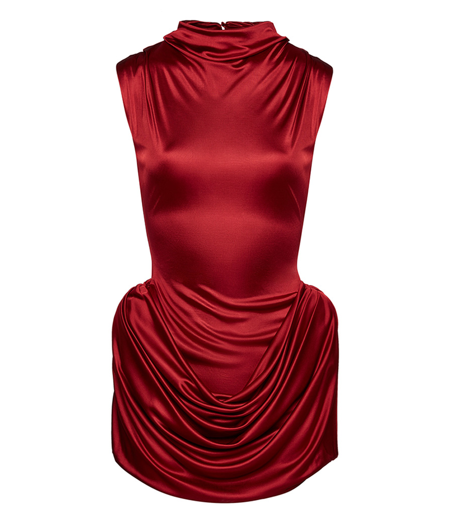 Padded Hip Mini Dress 