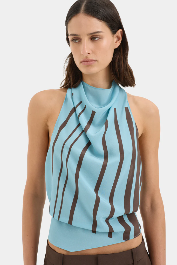 Rioja Halter Scarf Top