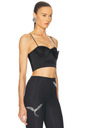 Balconette Bra Top Satin Black