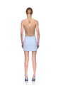 Drape Overlay Mini Skirt With Bird Soft Blue/Peach/Silver