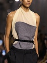 Sleeveless Draped Panel Top