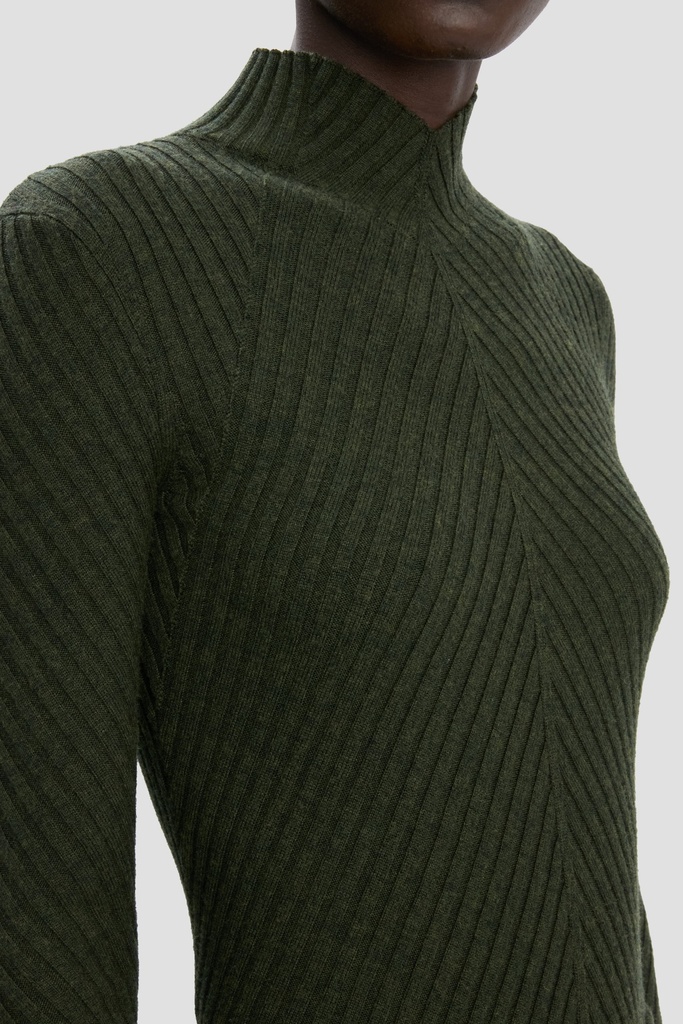 Ribbed Long Sleeve Polo