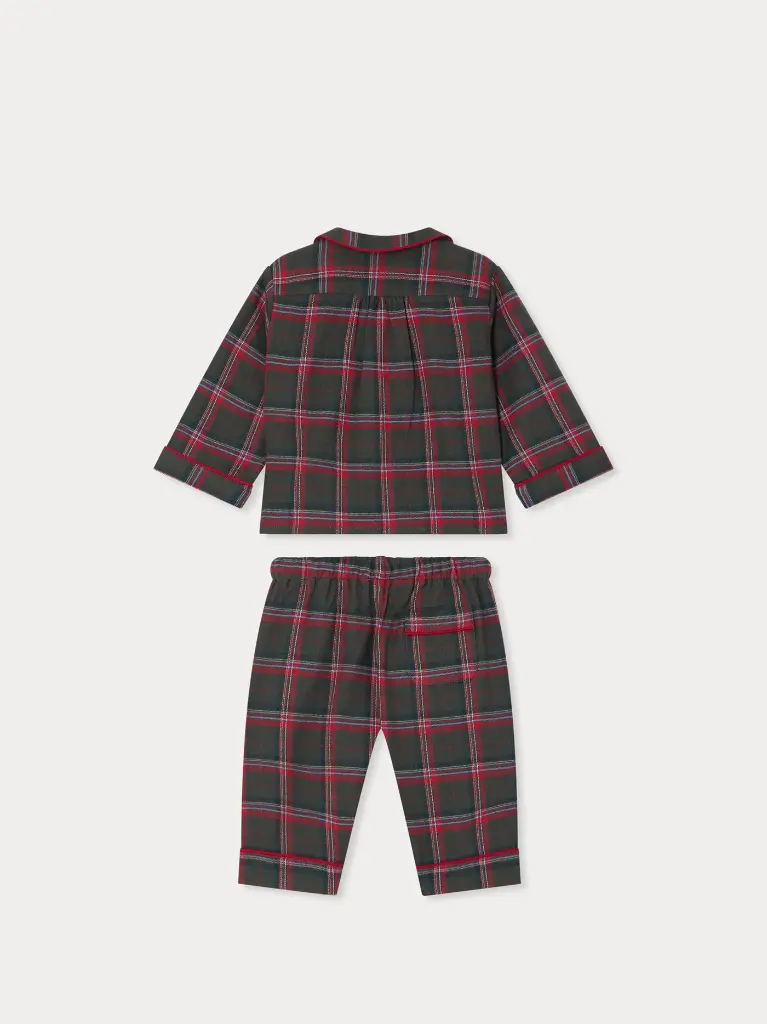 Pyjama Joan deux pièces à carreaux en coton biologique