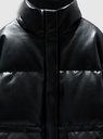 Oslo Puffer - Black Recycled Leather
