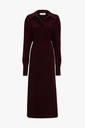 Long Sleeve Polo Collar Midi