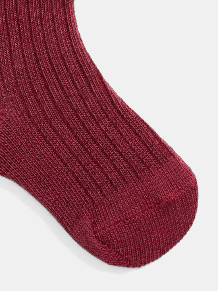 Chaussettes mixtes Gadilson en coton bordeaux