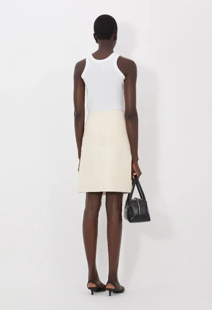 Gora Leather Warp Skirt