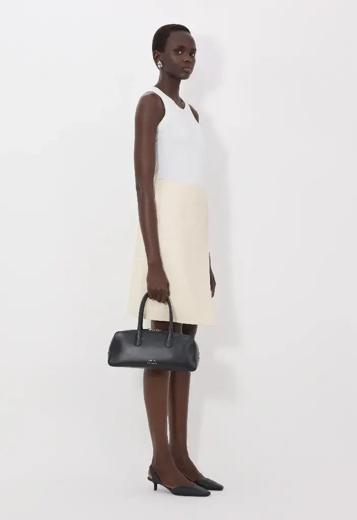 Gora Leather Warp Skirt