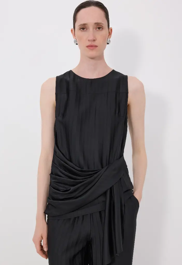 Fonda Draped Asymmetric Top