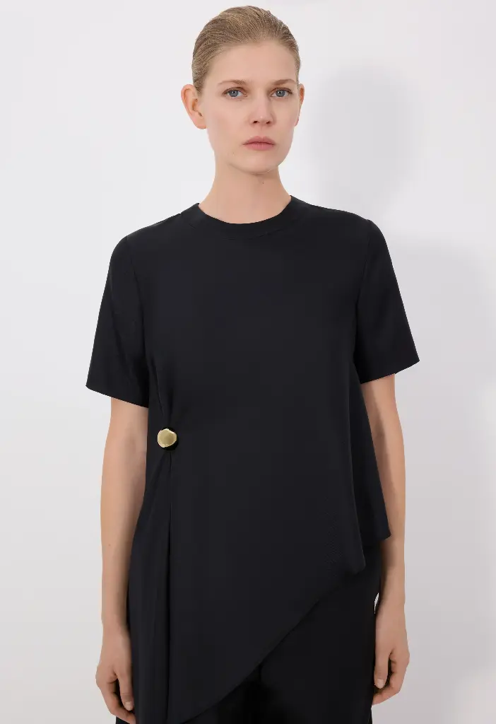 Madea Draped Asymmetric Top